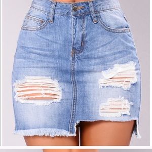 Fashion Nova Jean Skirt